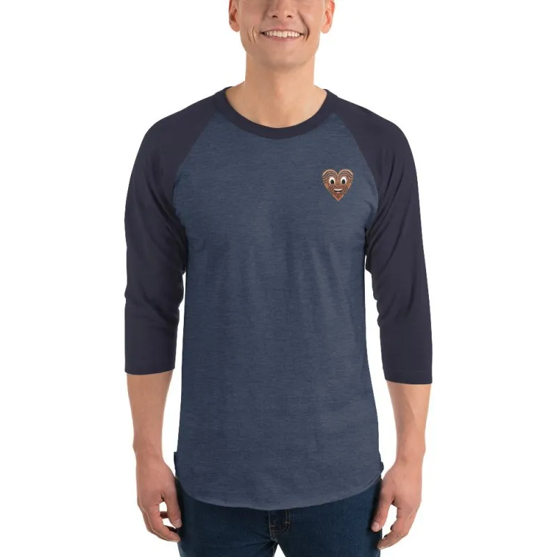 S&B Heart Maori 3/4 Raglan Sleeve Sweatshirt | 3/4 Sleeves T shirt for Men's | Men's Sweatshirt