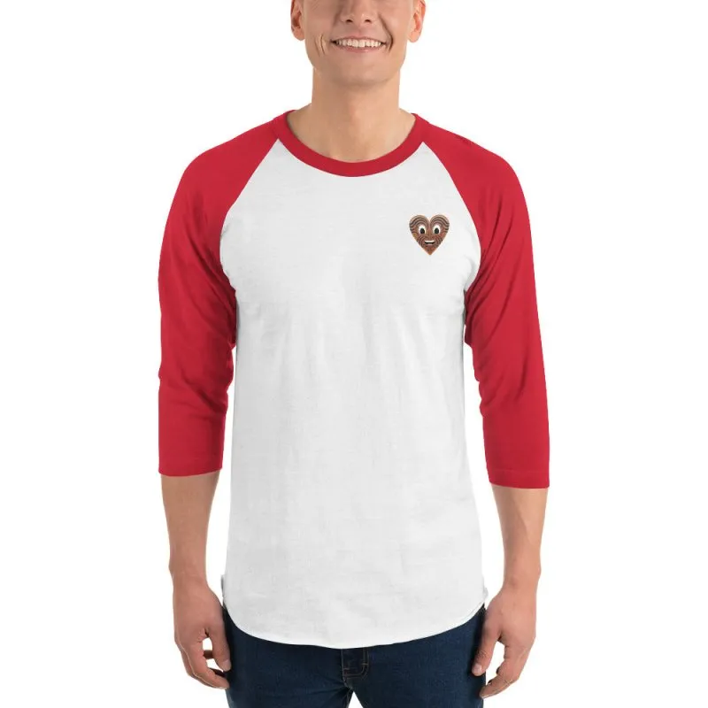 S&B Heart Maori 3/4 Raglan Sleeve Sweatshirt | 3/4 Sleeves T shirt for Men's | Men's Sweatshirt