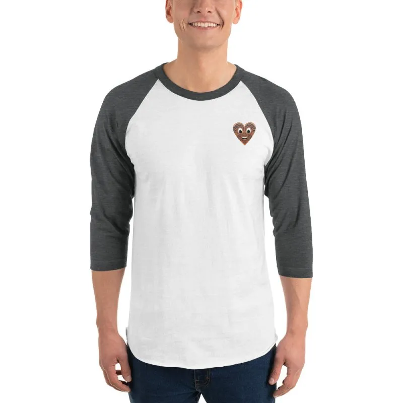 S&B Heart Maori 3/4 Raglan Sleeve Sweatshirt | 3/4 Sleeves T shirt for Men's | Men's Sweatshirt