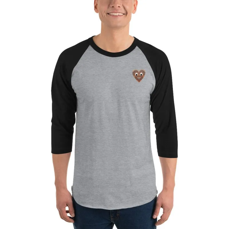 S&B Heart Maori 3/4 Raglan Sleeve Sweatshirt | 3/4 Sleeves T shirt for Men's | Men's Sweatshirt
