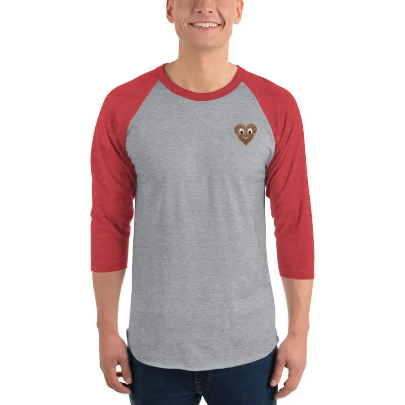 S&B Heart Maori 3/4 Raglan Sleeve Sweatshirt | 3/4 Sleeves T shirt for Men's | Men's Sweatshirt