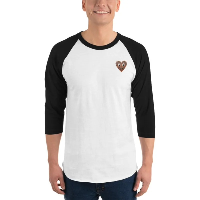 S&B Heart Maori 3/4 Raglan Sleeve Sweatshirt | 3/4 Sleeves T shirt for Men's | Men's Sweatshirt