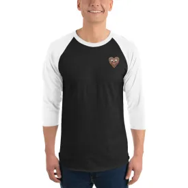 S&B Heart Maori 3/4 Raglan Sleeve Sweatshirt | 3/4 Sleeves T shirt for Men's | Men's Sweatshirt