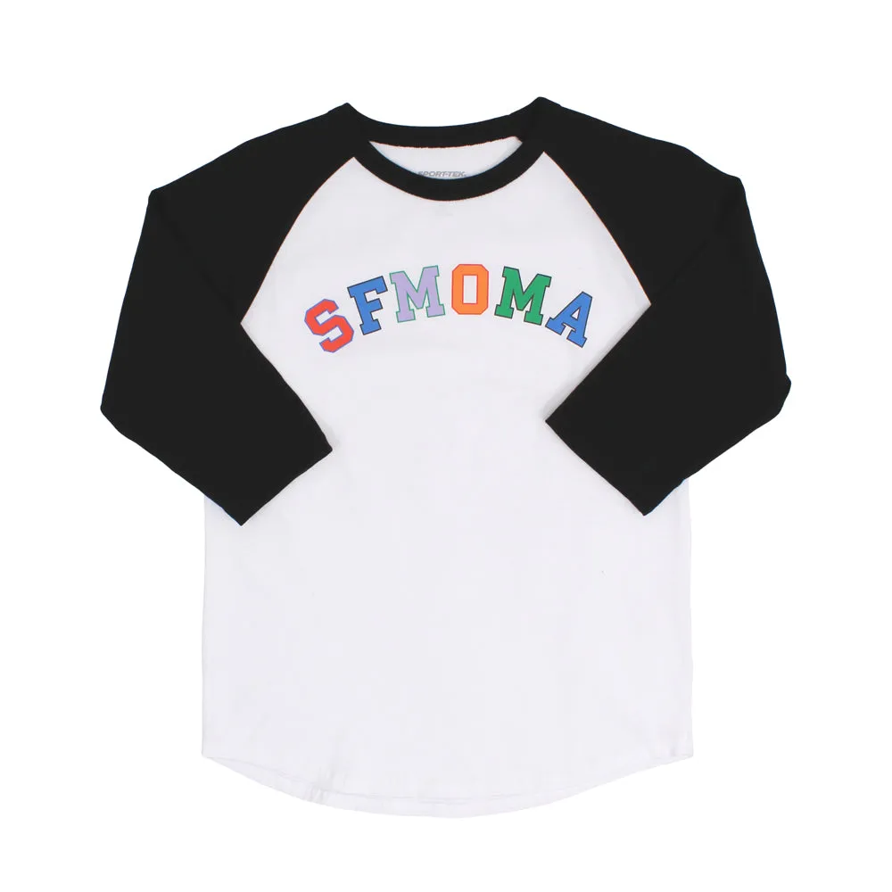 SFMOMA Multicolored Logo Youth Raglan T-shirt