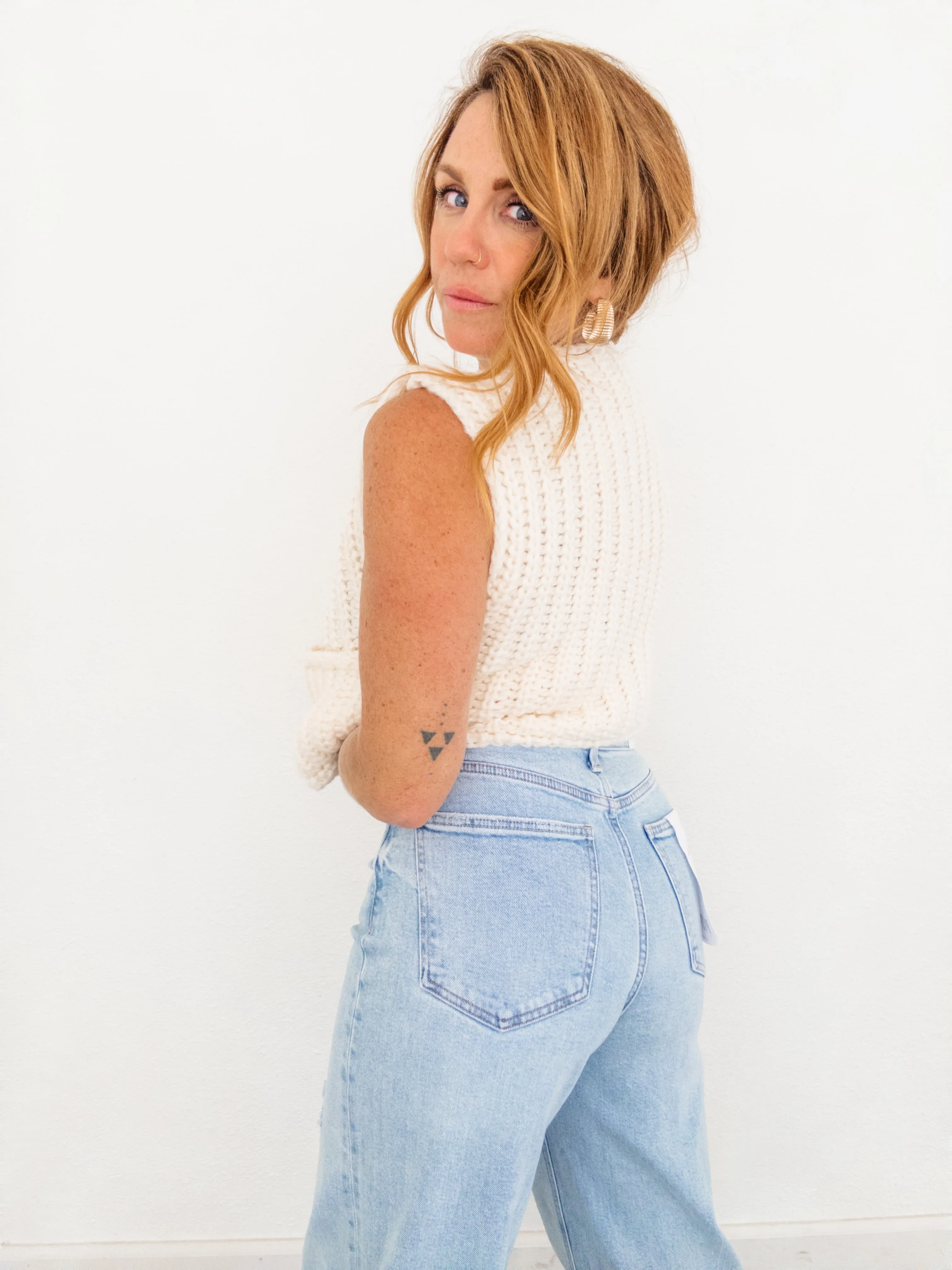 Simply Lovely Crop Knit Vest