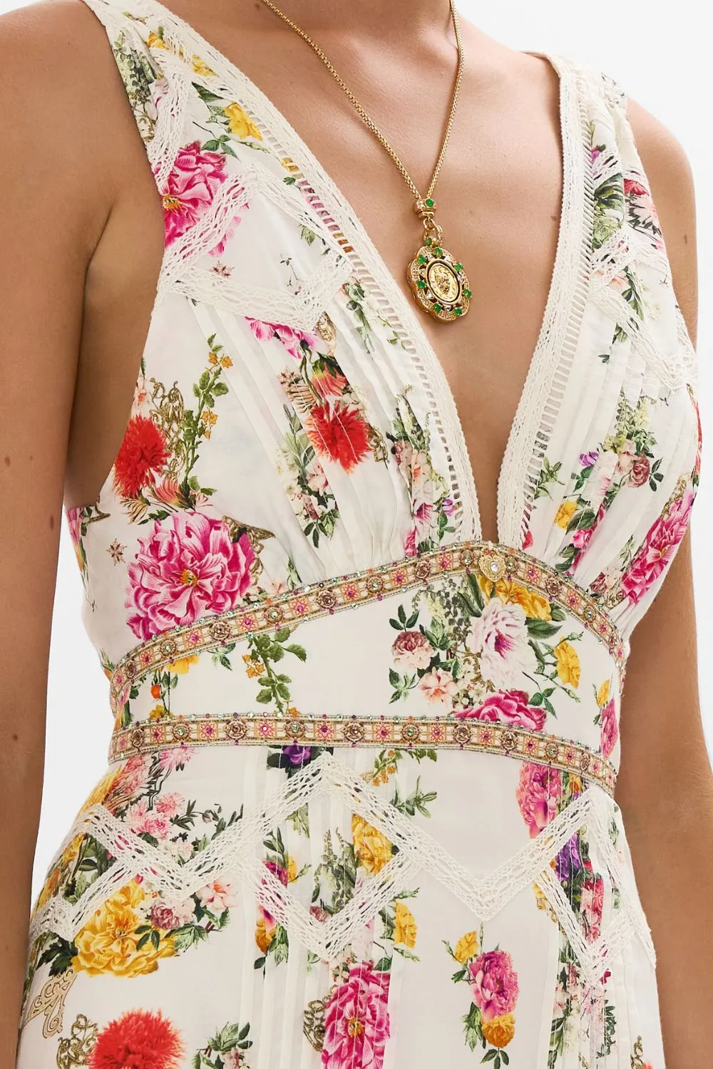 TIERED RUFFLE HEM DRESS EGYPTIAN ROSE