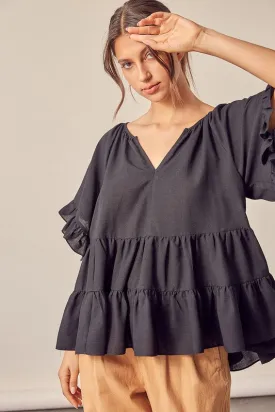 Tiered Ruffle Swing Top