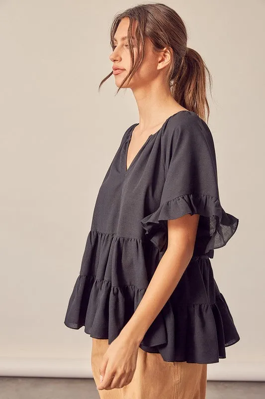 Tiered Ruffle Swing Top