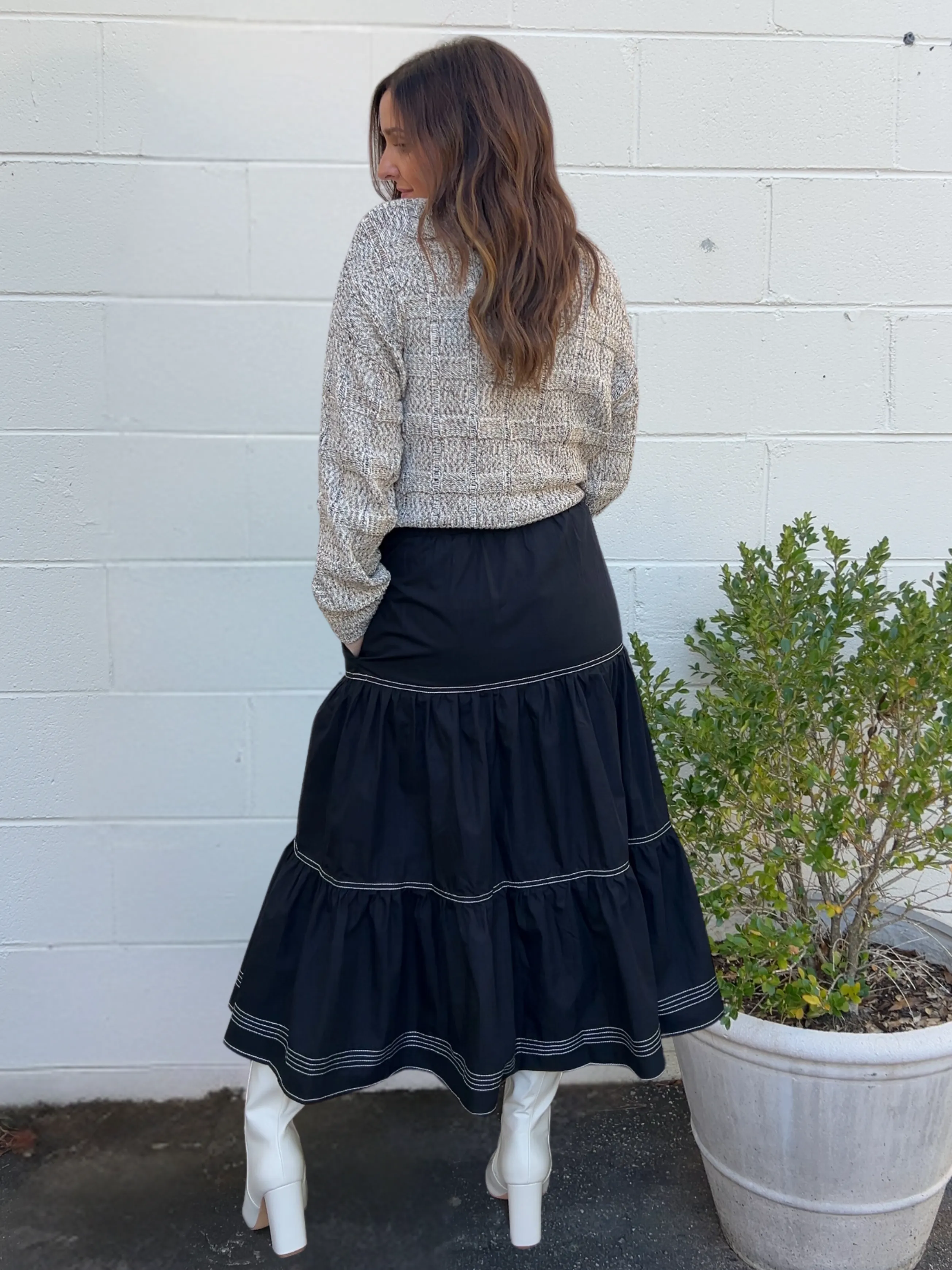 Top Tier Midi Skirt