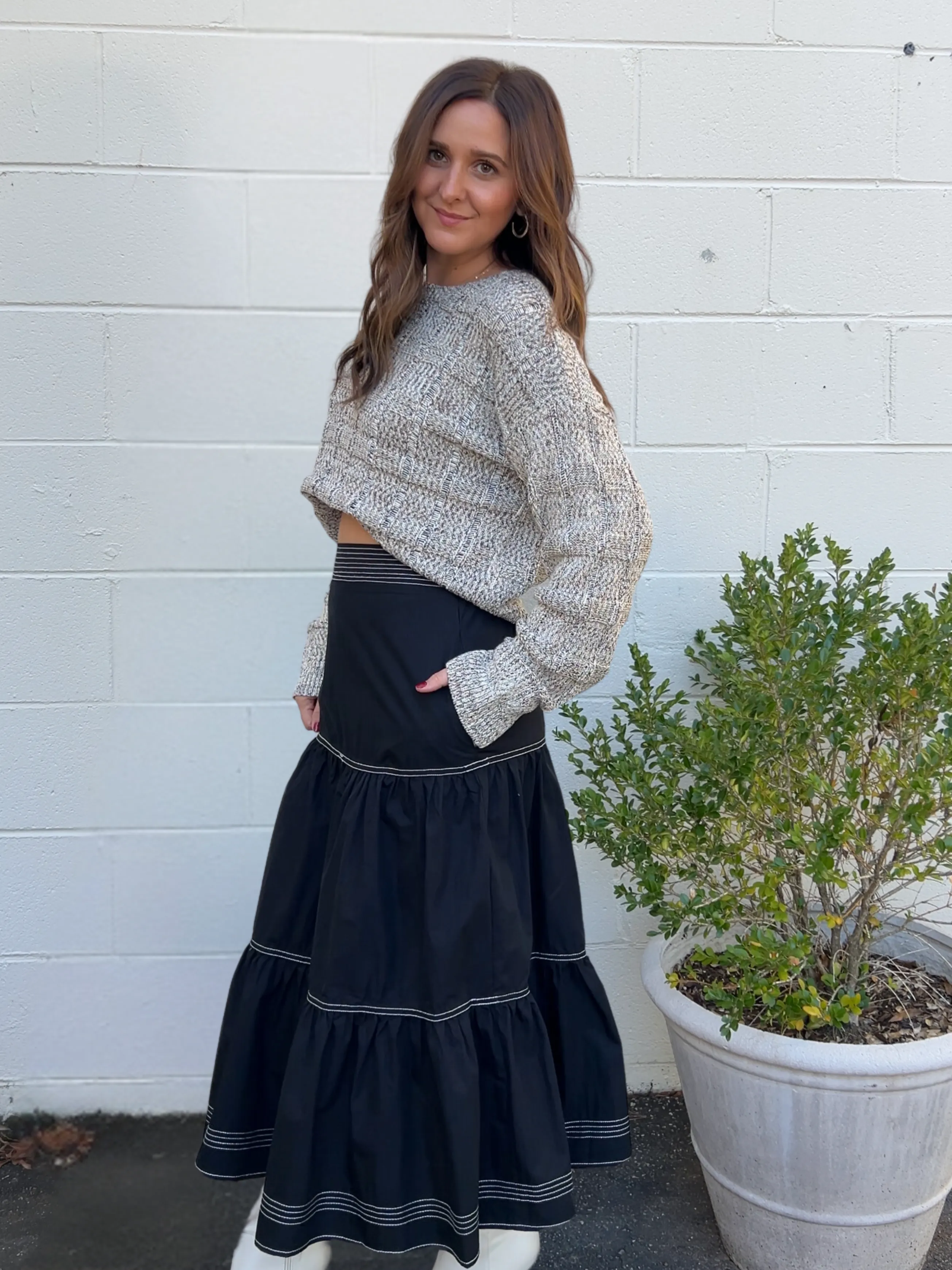 Top Tier Midi Skirt