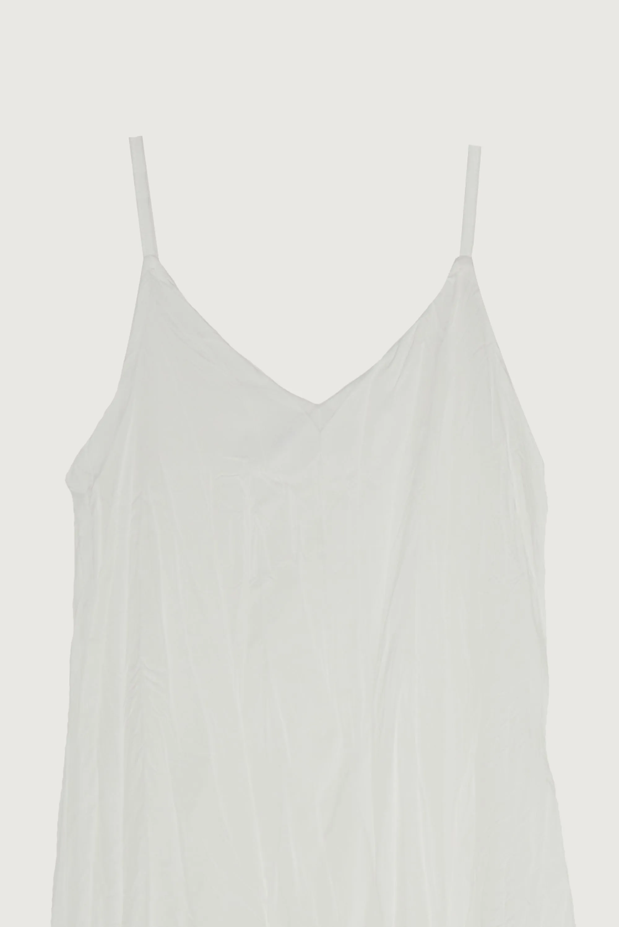 V-NECK CRINKLED MIDI DRESS